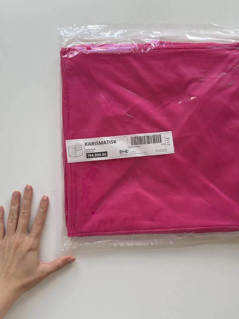 IKEA KARISMATISK Box, foldable pink 13x13x13 " - Picture 3 of 8